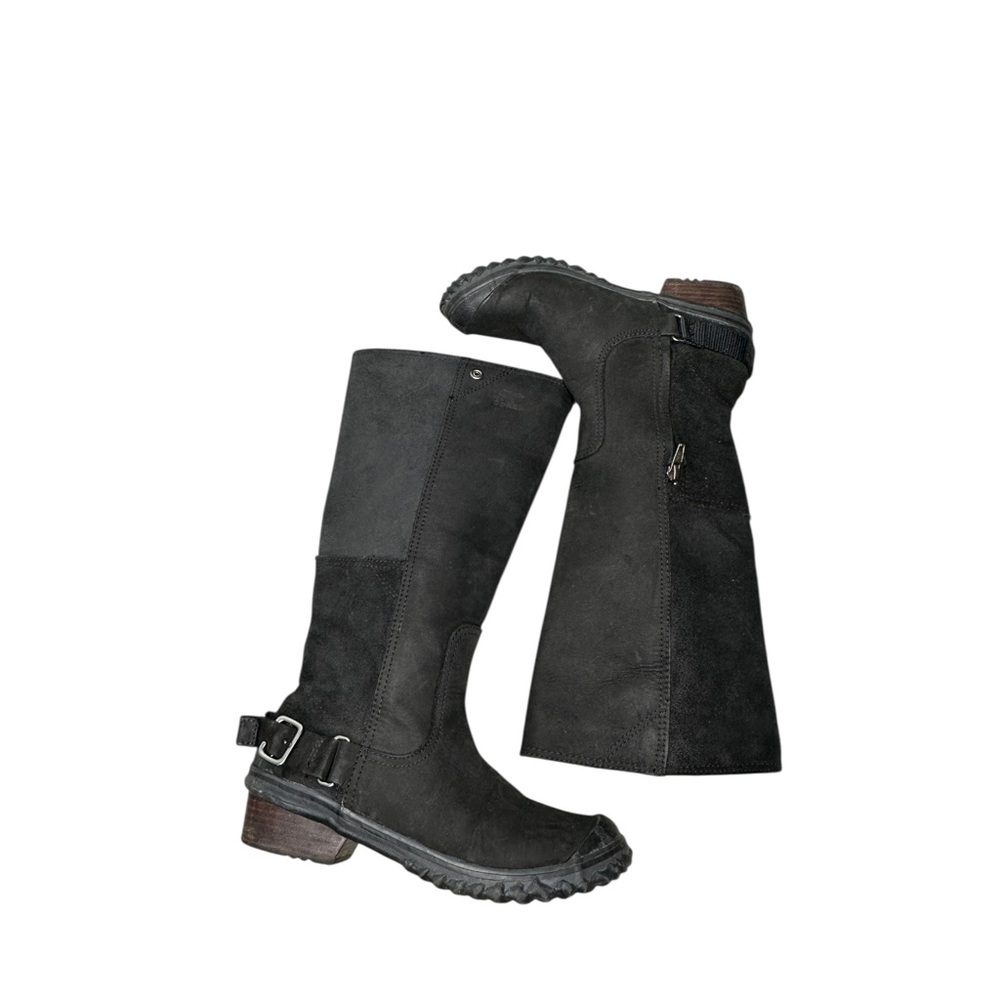 Sorel Black Moto suede Boots 6.5 EUC